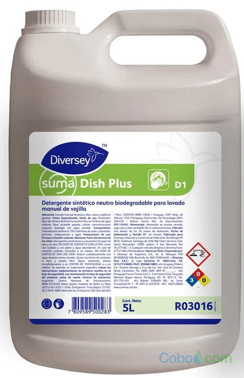 LAVALOZAS SUMADISH PLUS D1 CONCENTRADO DIVERSEY