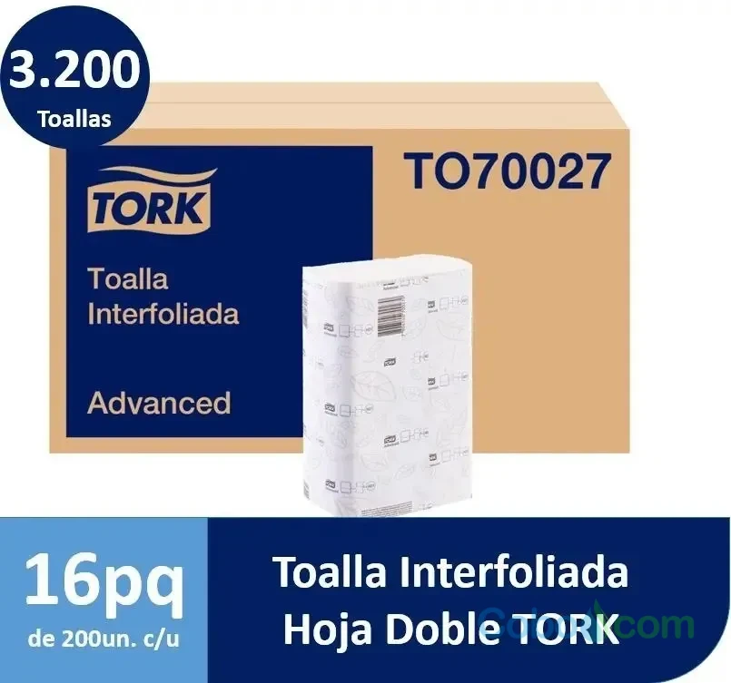 TORK ADVANCED TOALLA INTERFOLIADA D/H 16X200