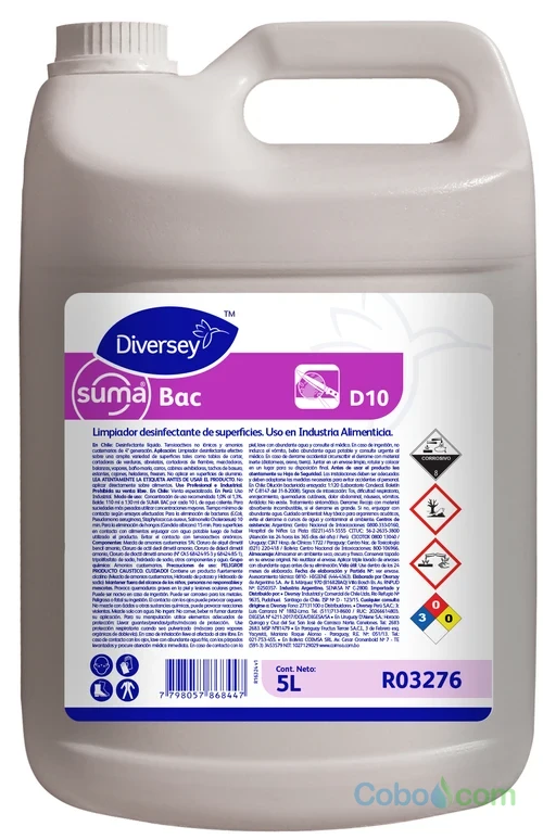 SUMA BAC D10 DETERGENTE DESINFECTANTE DIVERSEY